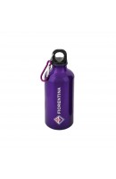 BORRACCIA IN ALLUMINIO VIOLA CON MOSCHETTONE GIGLIO 400ML