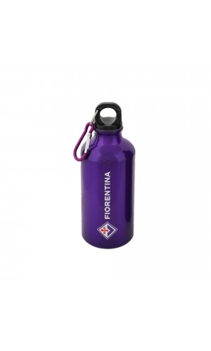 BORRACCIA IN ALLUMINIO VIOLA CON MOSCHETTONE GIGLIO 400ML