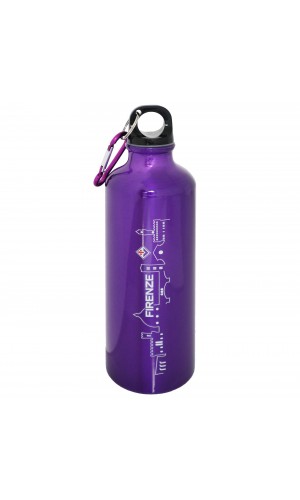 BORRACCIA IN ALLUMINIO VIOLA CON MOSCHETTONE SKYLINE 500ML